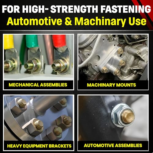Chenango Supply 5/16-18 x 3/4 Inch Grade 8 Hex Head Bolts – Alloy Steel, Yellow Chromate Zinc, USS Coarse Thread, High-Strength Hex Head Cap Screws, 50 Pieces (5/16-18x3/4 (50pcs)) - Image 5