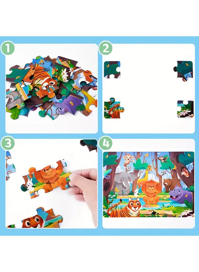 Wooden Educational Princess Jigsaw Puzzles for Kids Dinosaur Lion Whale Fun Learning Toy - Image 3