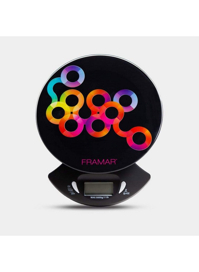 FRAMAR Hair Color Scale for Hair Salon - Digital Scale for Hair Color, for Kitchen, Food, Stylist, Easy to Clean, Accurate - Elegant Black - Image 2