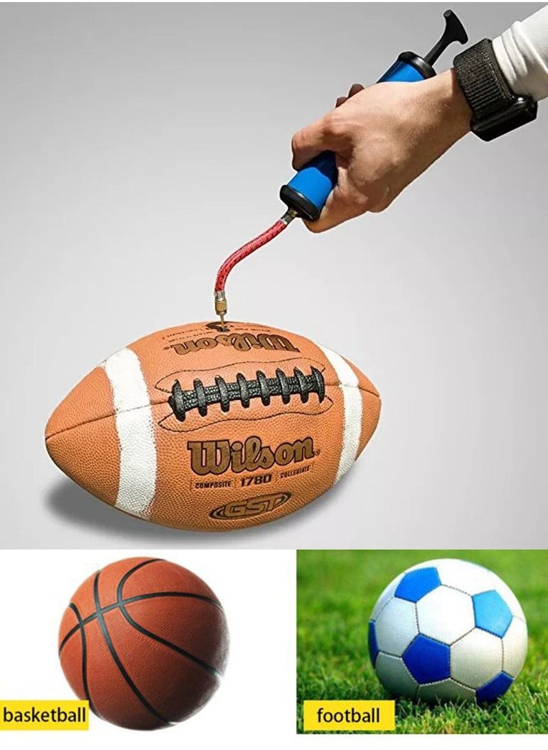 QUTOOB Hand Inflator Air Pump for Football, Basketball Air Pump, For Volleyball, For Yoga Balls, For Swim Inflatables, For Balloons, It Includes 7 Pc Needles 1 Pc Valve Adapter and 1 Pc Air Hose  - Image 4