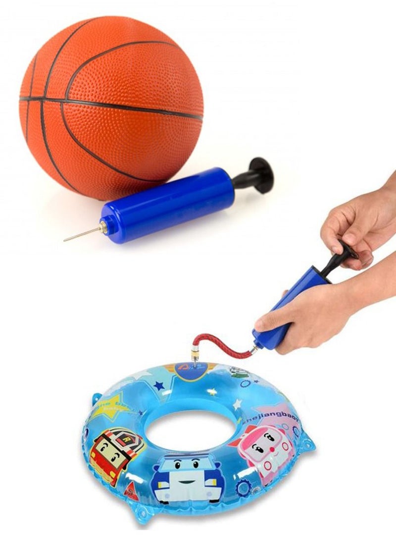 QUTOOB Hand Inflator Air Pump for Football, Basketball Air Pump, For Volleyball, For Yoga Balls, For Swim Inflatables, For Balloons, It Includes 7 Pc Needles 1 Pc Valve Adapter and 1 Pc Air Hose  - Image 3
