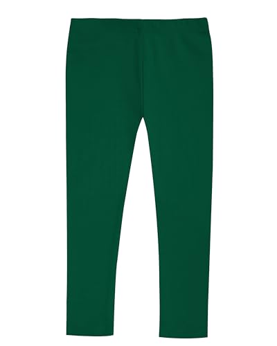 City Threads Made in USA Girls Leggings 100% Cotton for School Uniform Sports Coverage or Play Perfect for Sensitive Skin or SPD Sensory Friendly Clothing, Forest Green, 5 - Image 1