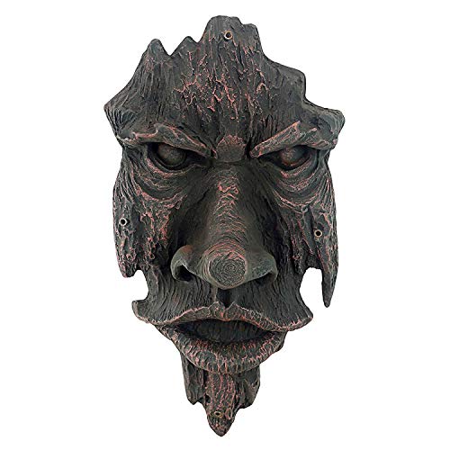 Design Toscano Nottingham Woods Greenman Tree Face Indoor/Outdoor Fantasy Wall Sculpture, 15 inches tall, Cast Stone Resin, Woodtone Finish - Image 2