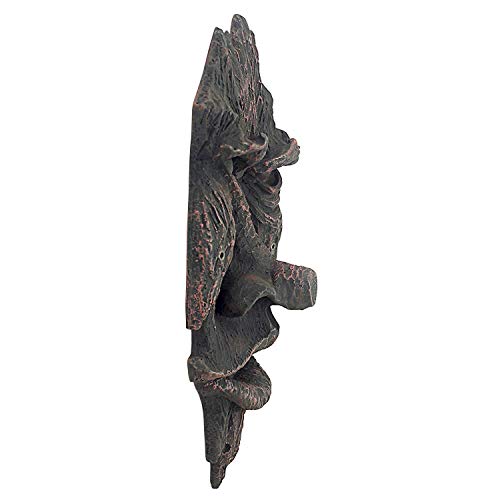 Design Toscano Nottingham Woods Greenman Tree Face Indoor/Outdoor Fantasy Wall Sculpture, 15 inches tall, Cast Stone Resin, Woodtone Finish - Image 5