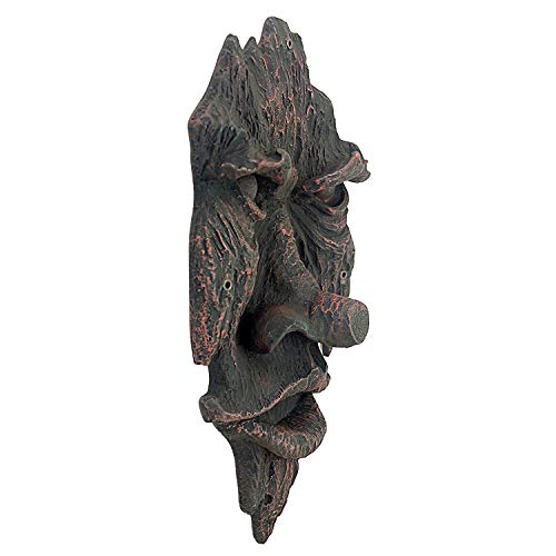 Design Toscano Nottingham Woods Greenman Tree Face Indoor/Outdoor Fantasy Wall Sculpture, 15 inches tall, Cast Stone Resin, Woodtone Finish - Image 4
