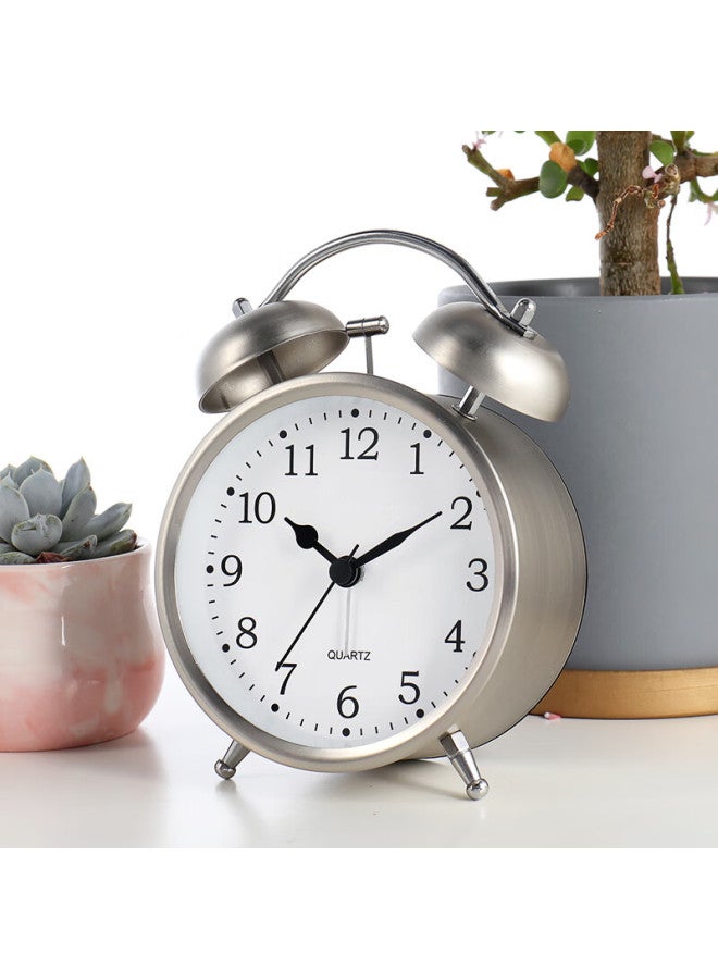 Hense Alarm Clock For Students, Wake-up Helper, Children's Lazy Bedside Alarm Clock, High School Student Desktop Hourglass Ha02 Sand Silver Back-to Seaso - Image 1