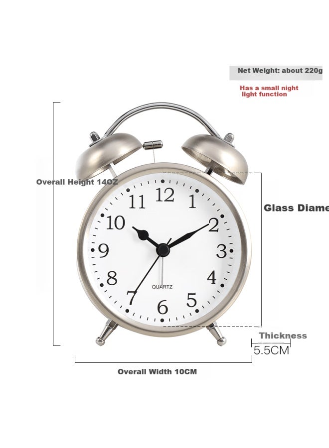 Hense Alarm Clock For Students, Wake-up Helper, Children's Lazy Bedside Alarm Clock, High School Student Desktop Hourglass Ha02 Sand Silver Back-to Seaso - Image 2