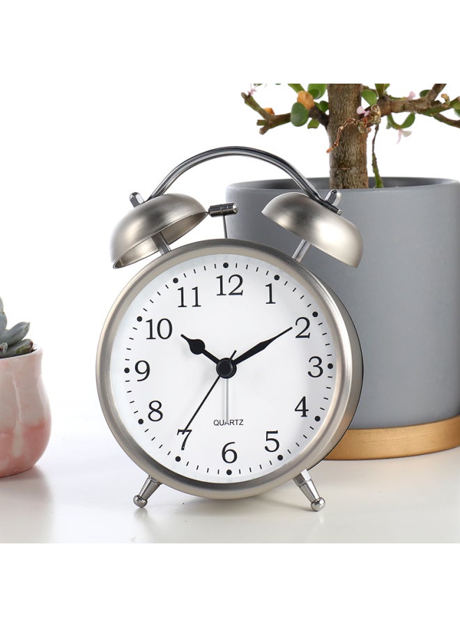 Hense Alarm Clock For Students, Wake-up Helper, Children's Lazy Bedside Alarm Clock, High School Student Desktop Hourglass Ha02 Sand Silver Back-to Seaso - Image 3
