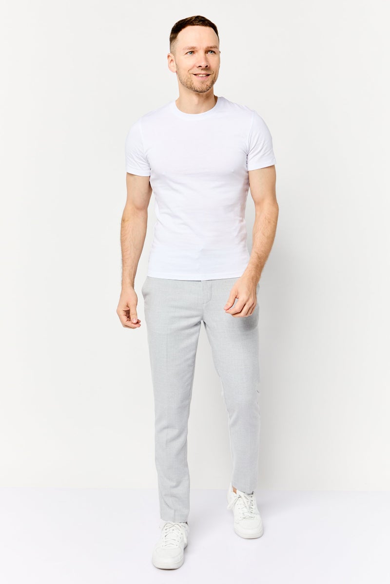 Celio سروال جوجر ذكي عادي للرجال، رمادي فاتح - Image 2