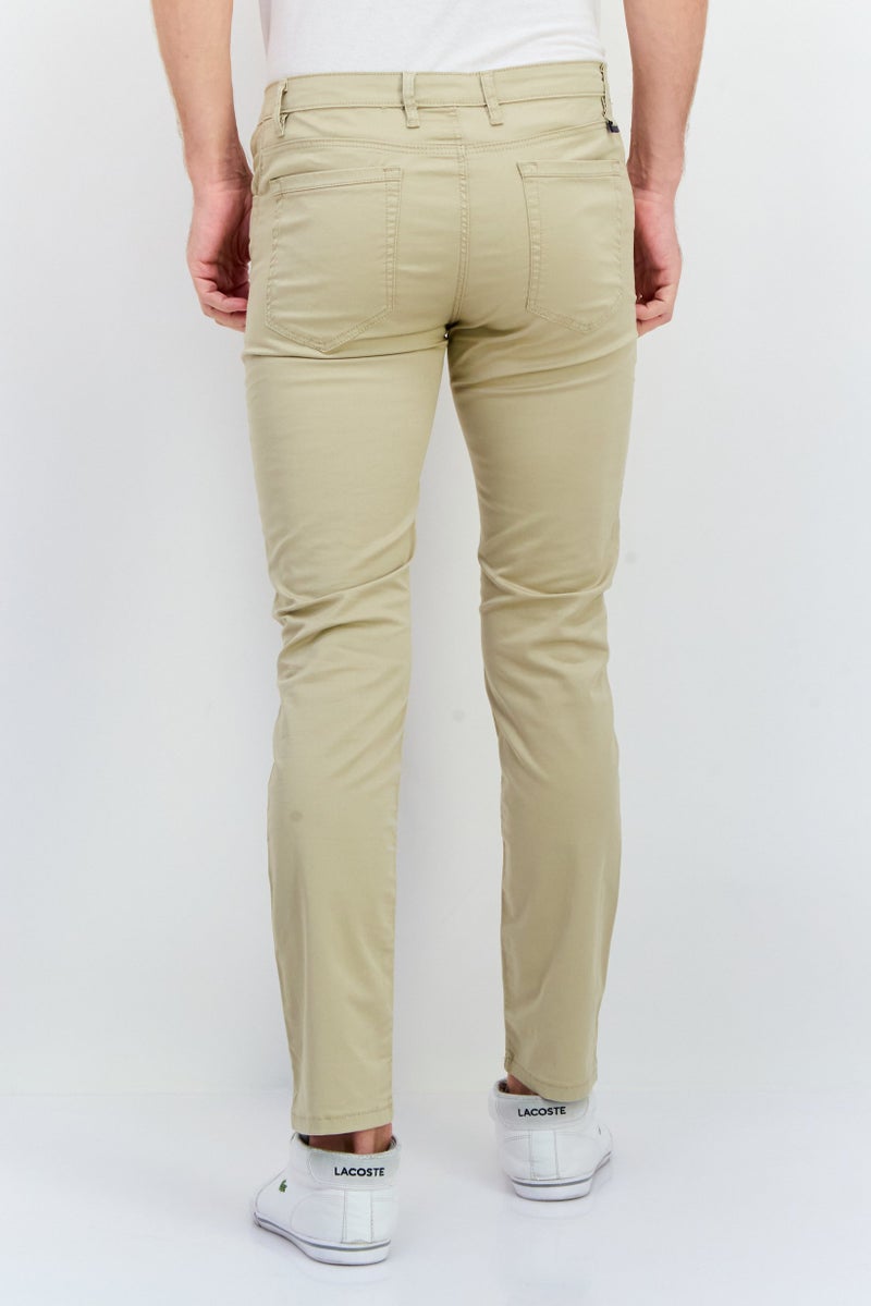 Sorbino Men Regular Fit Solid Chino Pants, Beige - Image 3