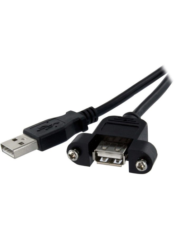StarTech .com 90 cm USB A Panel Mounting Cable F/M - USB Extension Cable - Installation Sockets Cable Extension - Image 1