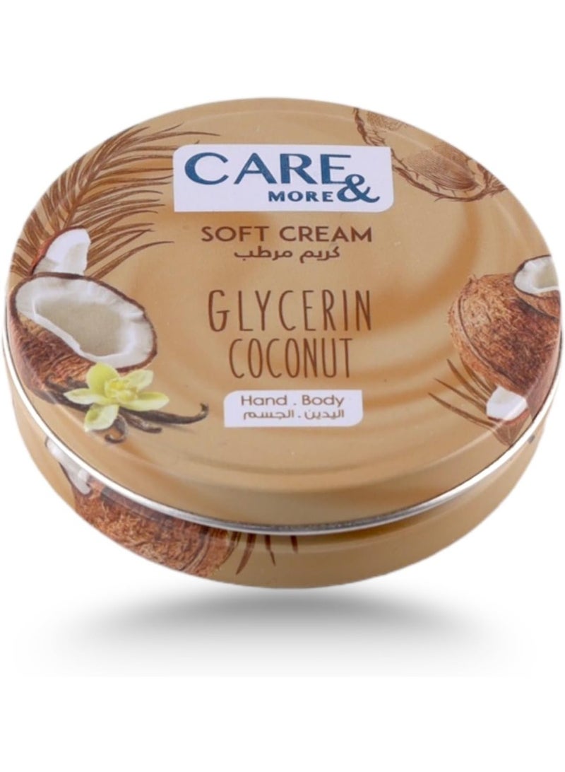 Care & more soft cream with glycerin 75 ml coconut