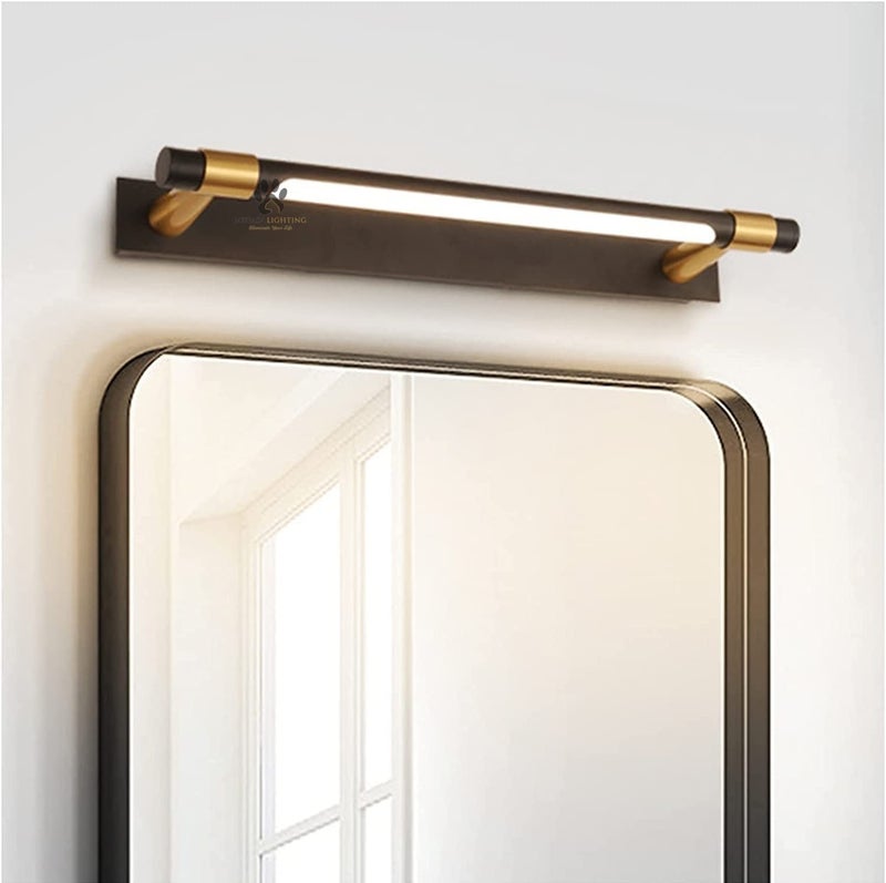 Mufasa 12 Watts Black Gold Finish Straight Bar LED Picture Photo Frame/Wall Mirror Vanity/Bathroom Dressing Table Light with 3 Step Light (White, Warm White and Neutral White) - Image 5