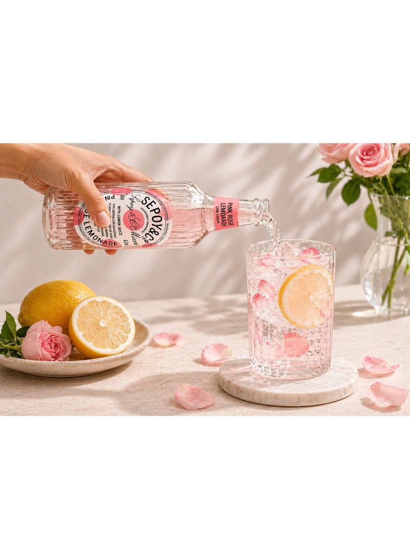 Sepoy & Co Pink Rose Lemonade Low Calorie Soft Drink 200 ml Pack of 4 - Image 5