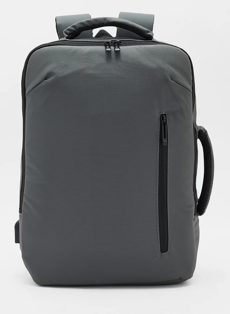 Robert Wood Casual Padded Laptop Backpack With Usb Port