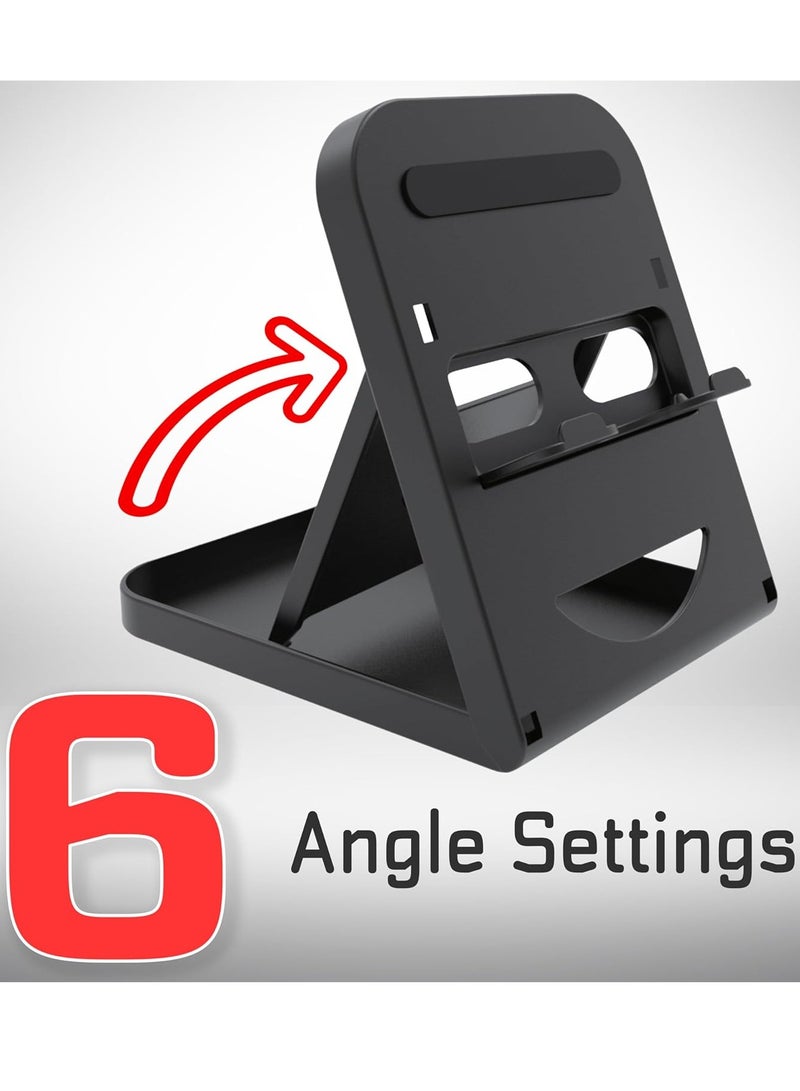 دوبي حامل سويتش، حامل ألعاب قابل للتعديل متوافق مع وحدة تحكم نينتندو سويتش، حامل ألعاب محمول مدمج مع 6 إعدادات ارتفاع - Image 2