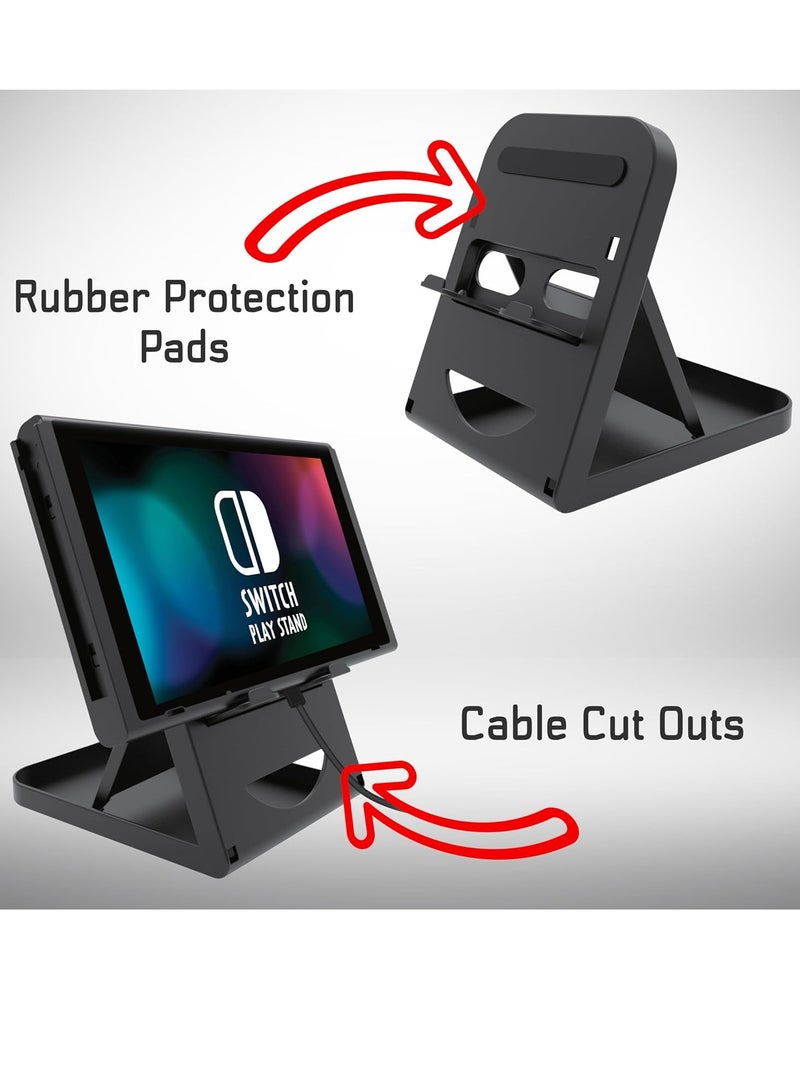 دوبي حامل سويتش، حامل ألعاب قابل للتعديل متوافق مع وحدة تحكم نينتندو سويتش، حامل ألعاب محمول مدمج مع 6 إعدادات ارتفاع - Image 3