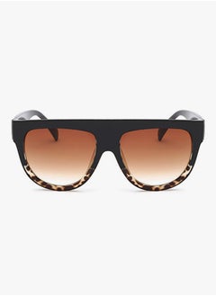 NIBEMINENT Women's UV Protection Oversized Sunglasses Black/Leopard Brown  - Image 2