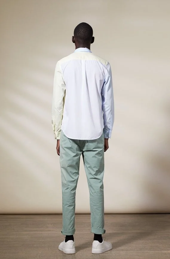 فيكونت أ. قميص سيدريك أزرق أبيض أصفر