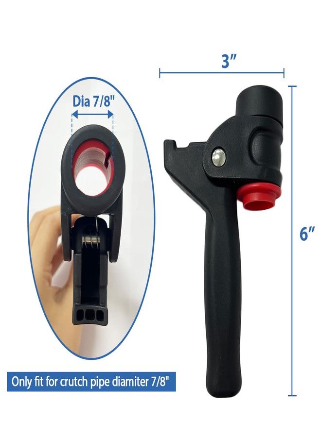 MESINURS Walking Cane Handle Grips Support Stand Assist for 7/8" Crutch Pipe, Cane Holder for Elderly, Disabled Walking Sticker or Crutch, Adjustable, 1 Pc - Image 2