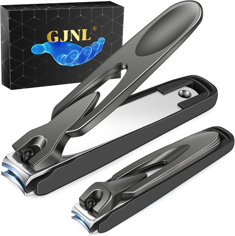 Nail Clippers Christmas Stocking Fillers Gifts for Men Dad 2 Pack Large Small Anti Splash SelfCollecting Fingernail Toenail Clippers
