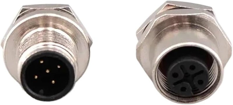 M12 4 Pin Female Socket IP68 Waterproof Circular Connector BH 12mm 1 PCS - Image 1