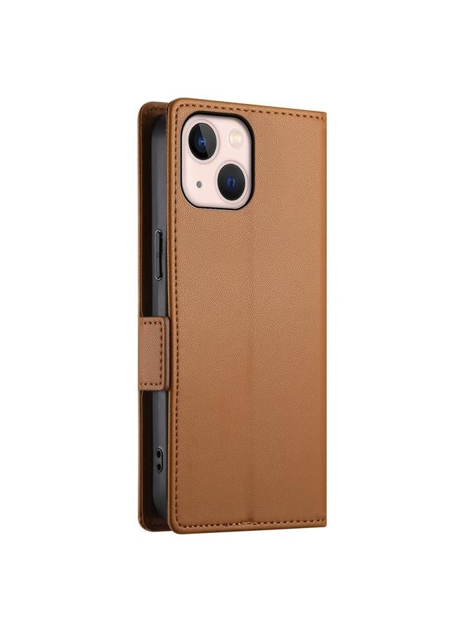 اس-توب جراب لهاتف iPhone 13 mini مع مشبك جانبي مغناطيسي من الجلد المصقول - Image 3