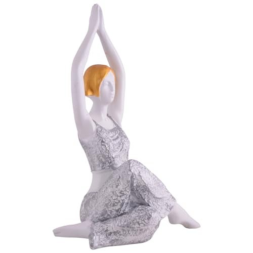 zart Resin Yoga Lady Home & Office Decor Fantasy Showpiece (Y600),Multicolor - Image 5