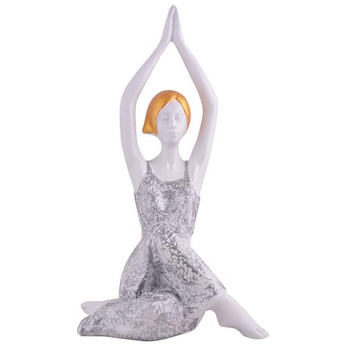 zart Resin Yoga Lady Home & Office Decor Fantasy Showpiece (Y600),Multicolor - Image 3