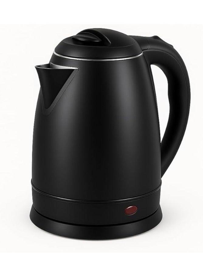 طقم غلاية ماء كهربائية سعة 1.8 لتر بقدرة 1500 واط من الاستانلس استيل مع 2 أكواب للشاي و القهوة و صيية تقديم | غلاية ماء للفنادق و المكاتب و المنازل | غلاية ماء فندقية - Image 4