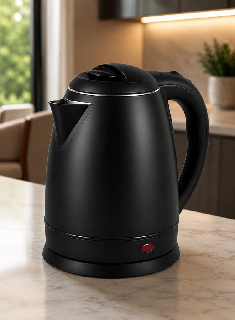 1.8L 1500W Stainless Steel Electric Water Kettle Set with 2 Tea Coffee Cups and Serving Tray | Water Kettle for Hotels, Offices, Home | Hotel Water Kettle - Image 2