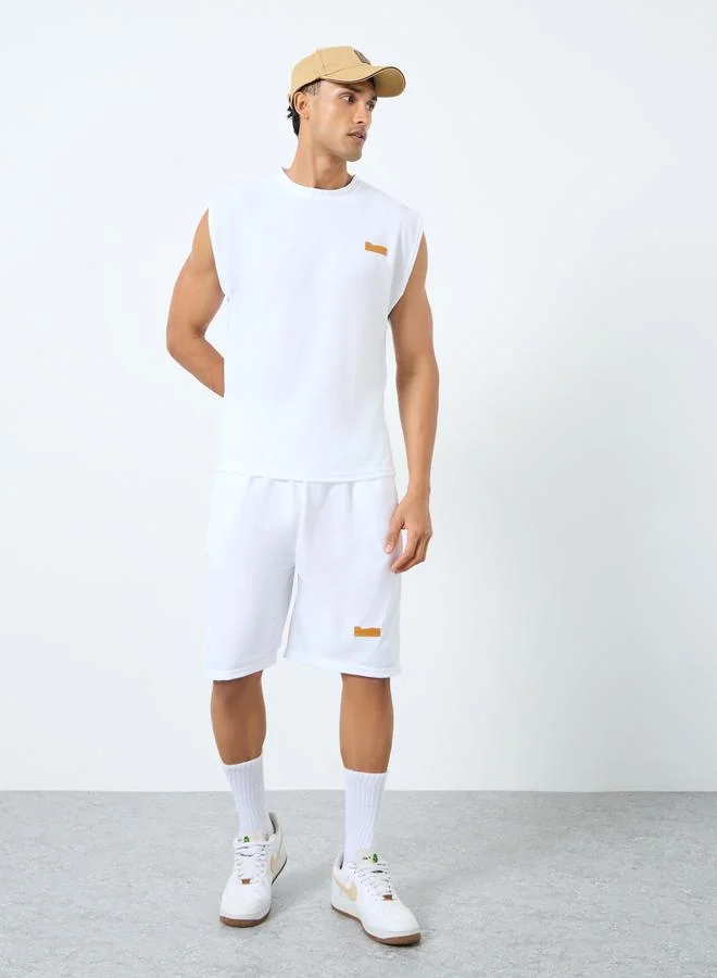 Styli Styli Men Solid Oversized Tank and Shorts Co-Ords