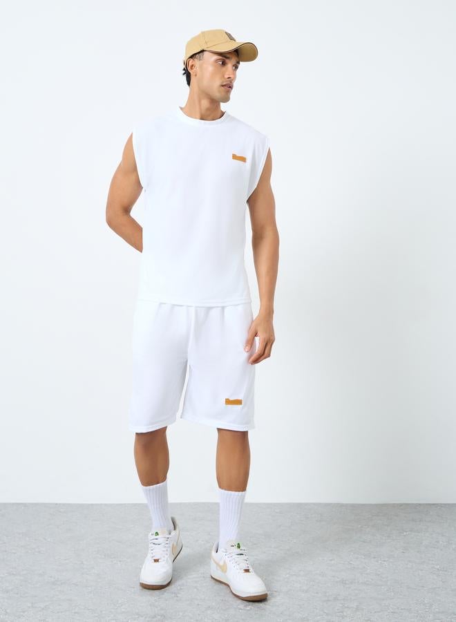 ستايلي طقم ستايلي رجالي سادة مقاس كبير تانك وشورت - Image 2