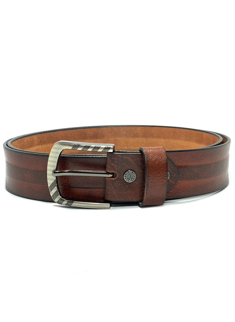 Classic Milano - Classic Milano Genuine Leather Belt Men - Semi-Casual Men's Belts & Party Wear Belt, Casual Outfits, Gifts - Black & Brown Men’s Leather Belt for Men - Image 1