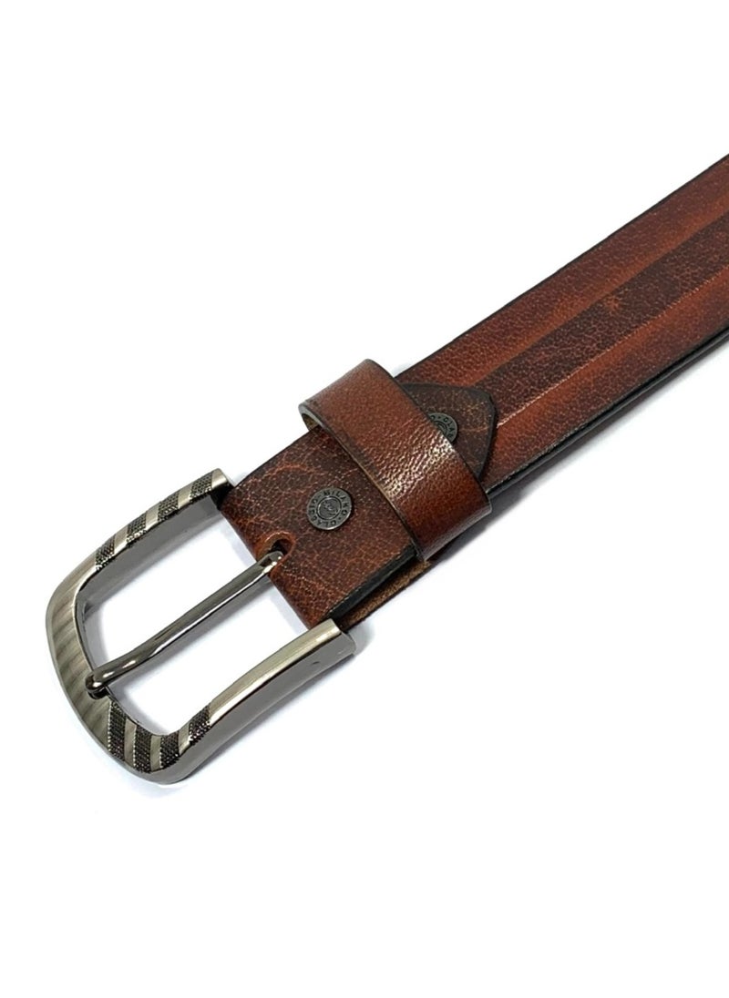 Classic Milano - Classic Milano Genuine Leather Belt Men - Semi-Casual Men's Belts & Party Wear Belt, Casual Outfits, Gifts - Black & Brown Men’s Leather Belt for Men - Image 1