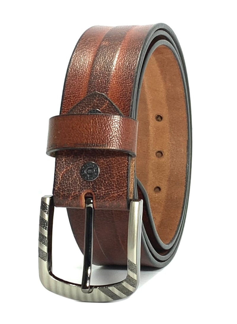 Classic Milano - Classic Milano Genuine Leather Belt Men - Semi-Casual Men's Belts & Party Wear Belt, Casual Outfits, Gifts - Black & Brown Men’s Leather Belt for Men - Image 1