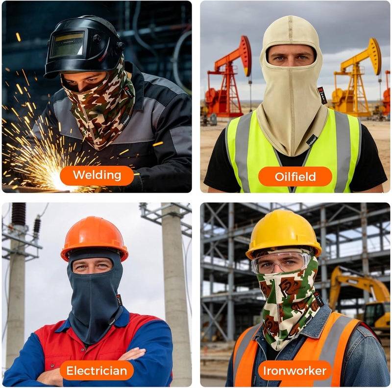 Fullsheild قناع بالاكلافا مقاوم للهب من فولشيلد FR معتمد NFPA2112 CAT2 غطاء للرأس للحام والصيد والجيش والعسكري مقاس واحد محلي وعابر شحن - Image 5