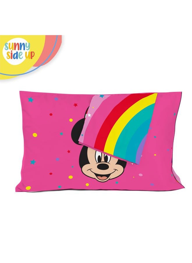 Sunny Side Up Disney Minnie Mouse 2 Pack Reversible Pillowcases - Double Pillow Covers, Kids Super Soft Pink Bedding - Image 5