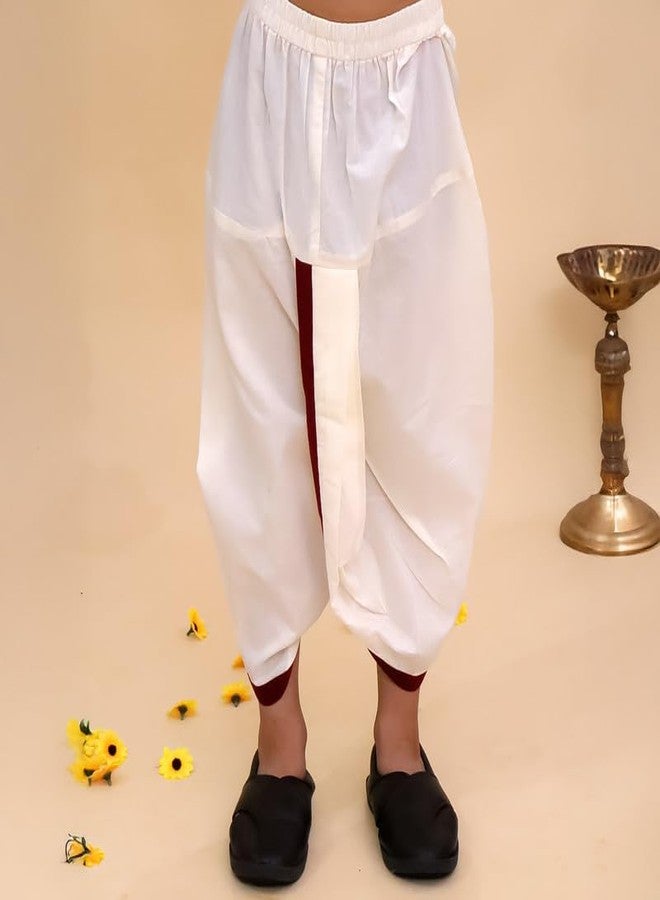 LITTLE GINNIE Cotton Kurta Pajama for Baby Boys 2-3 Years, Ethnic Wear for Boys - Red - Image 4