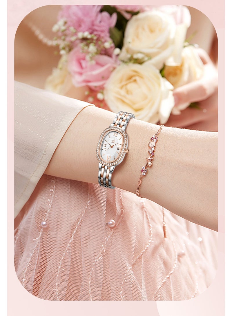 SK ladies watch women's niche watch quartz watch waterproof women's watch - Image 3