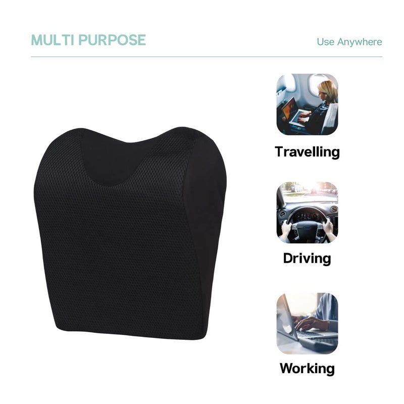 Back Good Travel Neck Pillow, Car Neck Rest | 5-Year Warranty | Ortho Designed Memory Foam Headrest | Ergonomic Neck Support, Shoulder Support | Neck Pain Relief, Cervical Support, Car Seat (Black) - Image 4