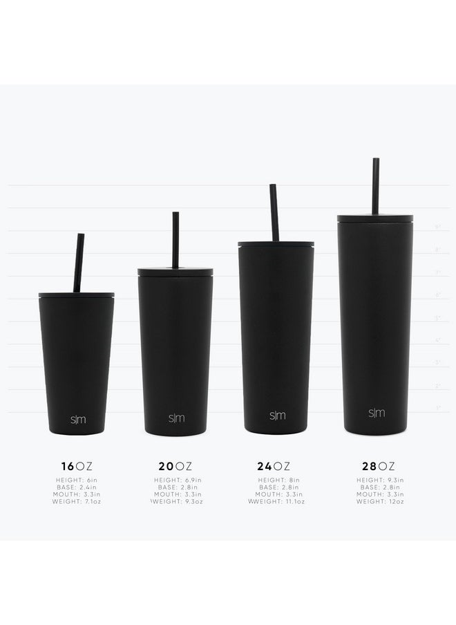 Simple Modern - Simple Modern Insulated Tumbler with Lid and Straw | Iced Coffee Cup Reusable Stainless Steel Water Bottle Travel Mug | Gifts for Women Men Her Him | Classic Collection | 28oz | Sea Glass Sage - Image 1