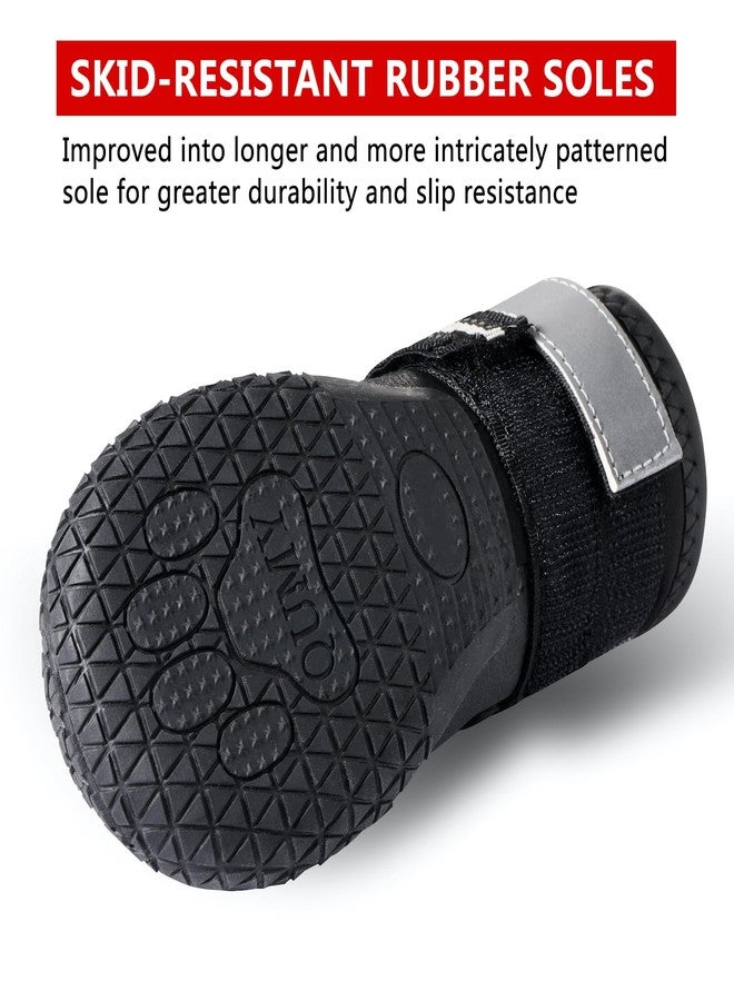 QUMY Dog Shoes for Large Dogs, Medium Dog Boots & Paw Protectors for Winter Snowy Day, Summer Hot Pavement, Water-Resistant in Rainy Weather, Outdoor Walking, Indoor Hardfloors Skid-Resistant Sole - Image 4