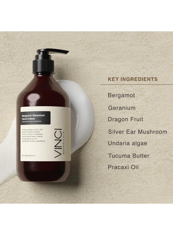 Vinci Botanicals Bergamot Geranium Hand crème | Intensely Hydrating Hand Cream | Moisturises Hands and Cuticles | Sustains Hydration | Cruelty Free & Vegan | Praben Free | 500 gm - Image 3