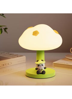 Hihonor Smiling Shark Nursery Night Light, Cloud Soft Silicone Night Lamp LED Amber Warm Light with 3 Brightness & Tap Control Cordless USB Rechargable Squishy Baby Cute Night Light for Bedroom(Panda)  - Image 1