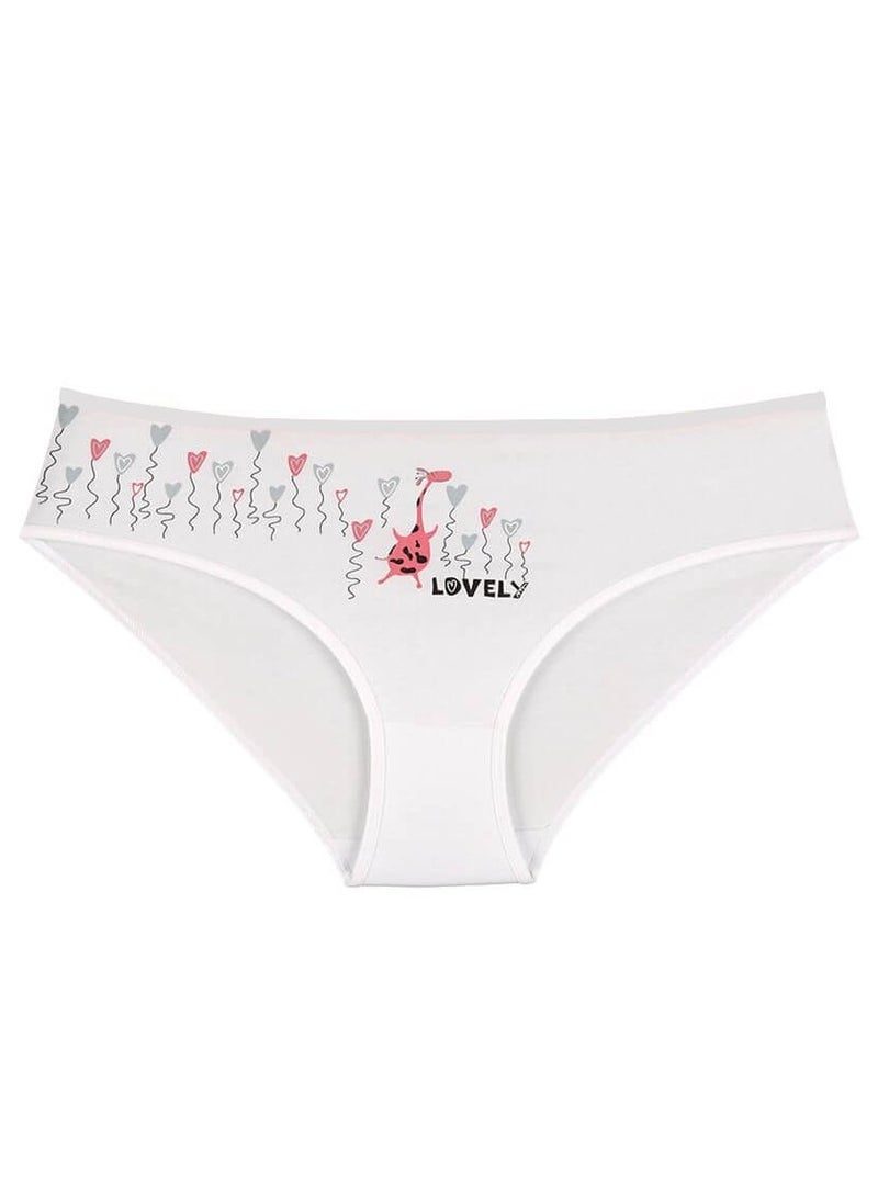 YOUNG WEAR YOUNG UNDERWEAR | Women’s 100% Cotton Bikini Brief Underwear | Multipack | Set of 6 | Available in Plus Size | Solid Cotton Underwear | Colorful Illustrations  - Image 2