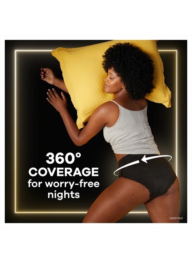 Always Zzzs Overnight Disposable Period Underwear for Women, Black Period Panties, Leakproof, Large/X- Large, 14 Count  - Image 4