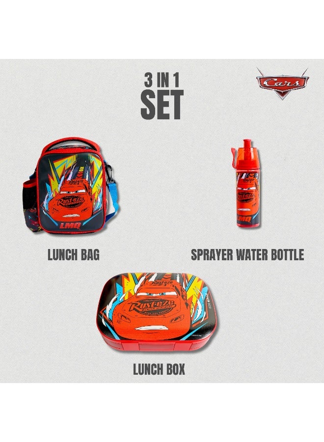 Disney Pixer/Cars Race Ready 3-In-1 Smash Lunch Bag, Water Bottle And Lunch Box Set - Image 3