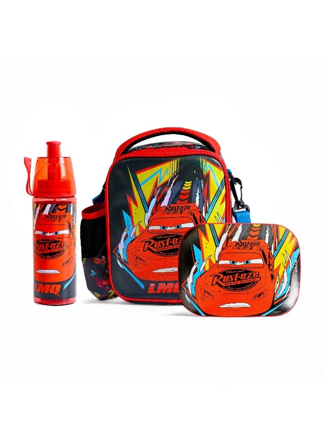 Disney Pixer/Cars Race Ready 3-In-1 Smash Lunch Bag, Water Bottle And Lunch Box Set - Image 1
