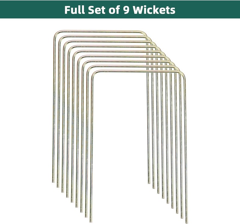 ApudArmis أعمدة كروكيه بحجم ديلوكس، مجموعة من 9 أعمدة مربعة ملونة بديلة لألعاب الكروكيه في الحديقة الخارجية (ارتفاع 10.6 إنش وعرض 6.7 إنش) - Image 3